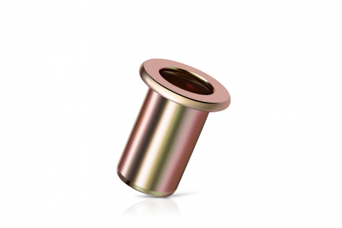 Nut Rivet-Flat Head  Round Body  Open-End