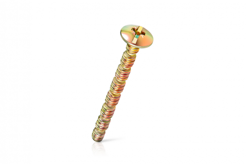 Screw with breaks in teeth-Break Machine Screws